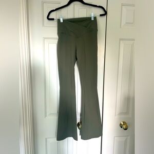Olive Green Flared Leggings